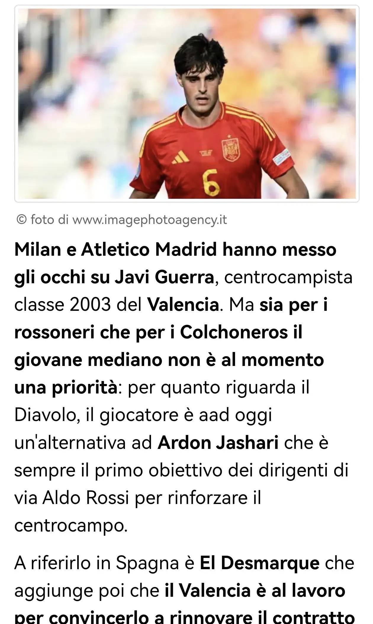 九游体育-西甲媒体透露：巴伦西亚劝说哈维格拉续约，米兰只将其列为备选目标