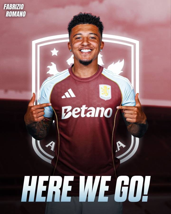 9sports-Here we go！罗马诺：曼联边锋桑乔租借加盟阿斯顿维拉